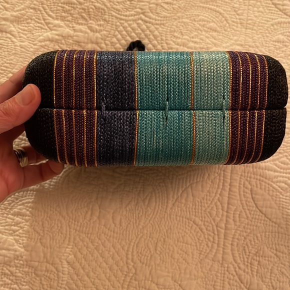 Tiffany purse blue and gold stripe - Picture 6 of 7